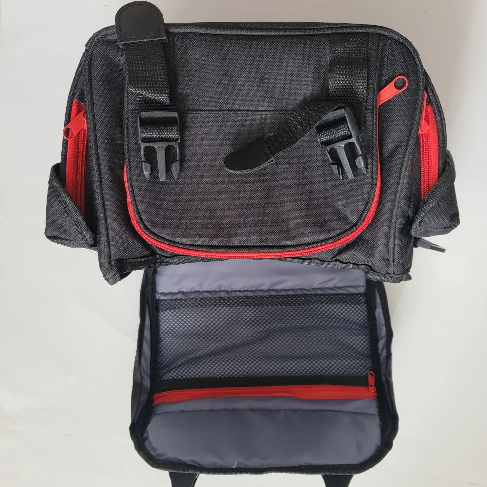 Focus Small DSLR Camera Bag Shoulder Black Pockets NWOT